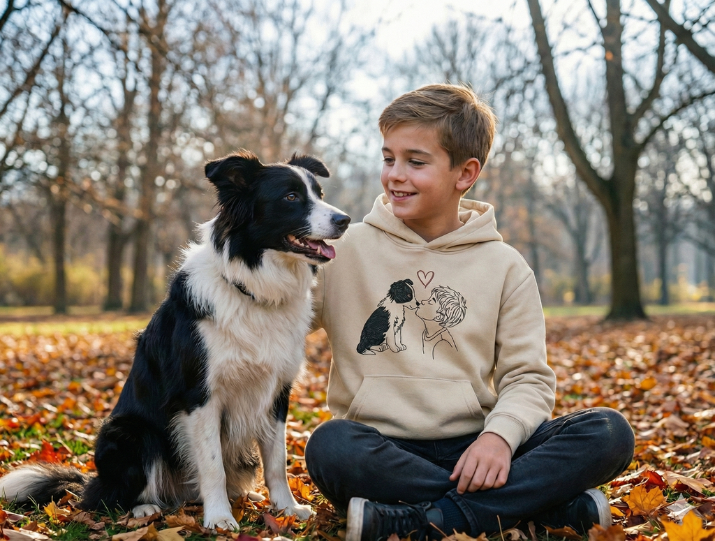 Baiser garçon Border collie 2