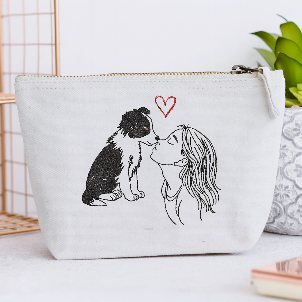 Baiser Fille Border collie 2