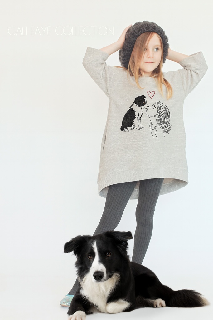 Baiser Fille Border collie 3