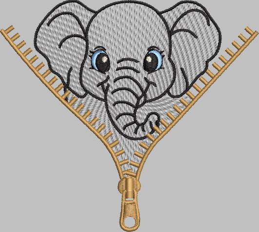Elephant zip en mylar 4