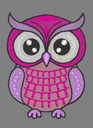 Hibou rose à franges 2
