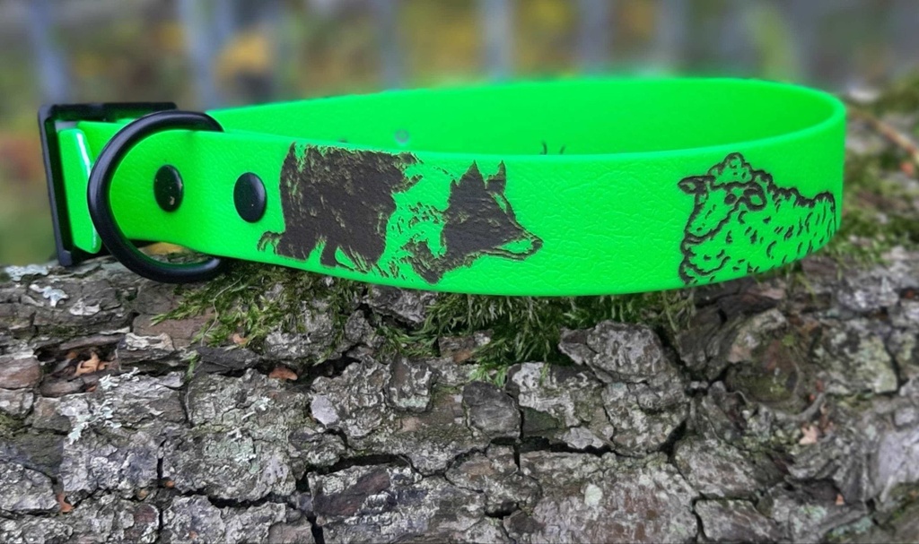 Collier gravé en PCV en 2 largeurs possible 12