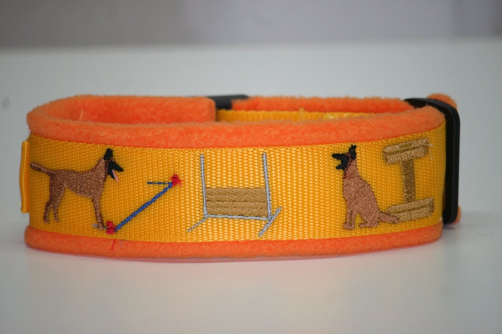 Collier Obédience Néoprène réglable avec race de chien au choix 3