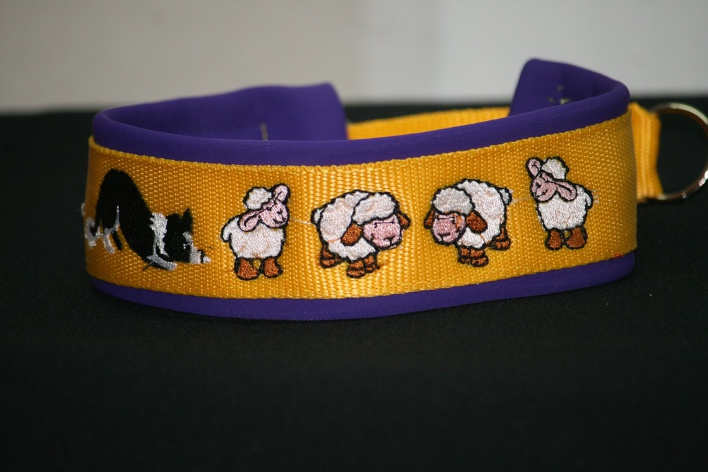 Collier Mouton Néoprène réglable avec race de chien au choix 3