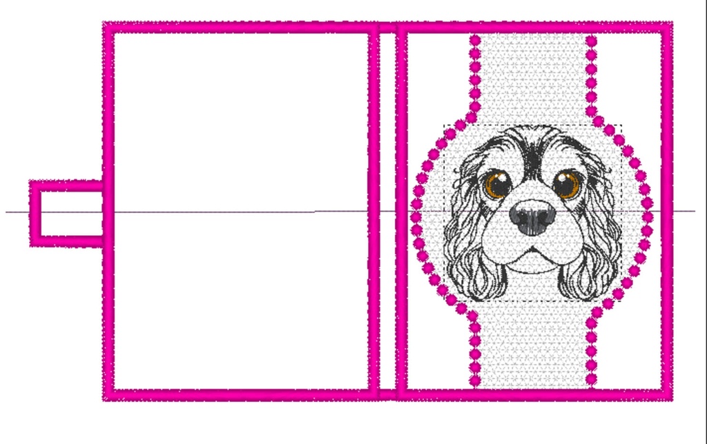Protège carnet de santé brodé 7