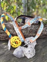 Ensemble collier réglable et laisse ruban imprimé 2