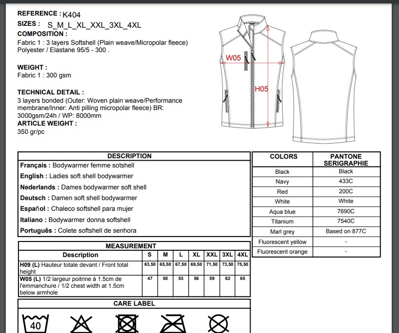 Veste softshell sans manche 2