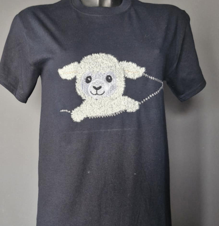 T-shirt mixte avec broderie Agneau 2