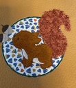 Ecureuil et son gland (appliqué)