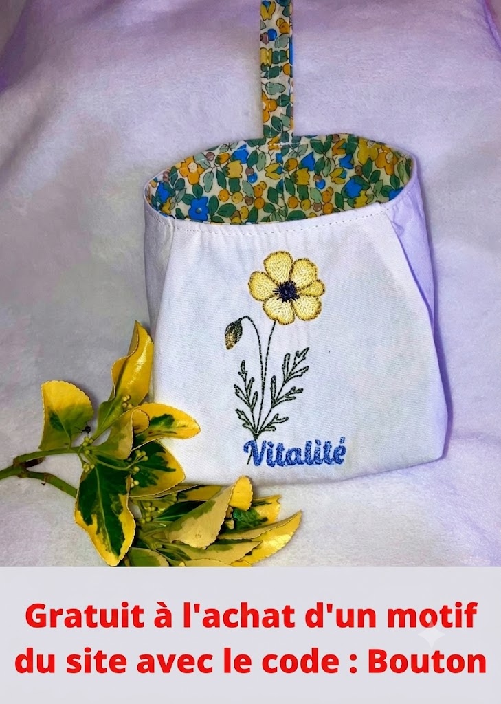 Bouton d'or (Ce fichier est offert à l’achat d’un fichier de broderie)
