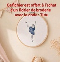 Danseuse tutu (Ce fichier est offert à l’achat d’un fichier de broderie)