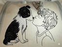 Baiser garçon Border collie