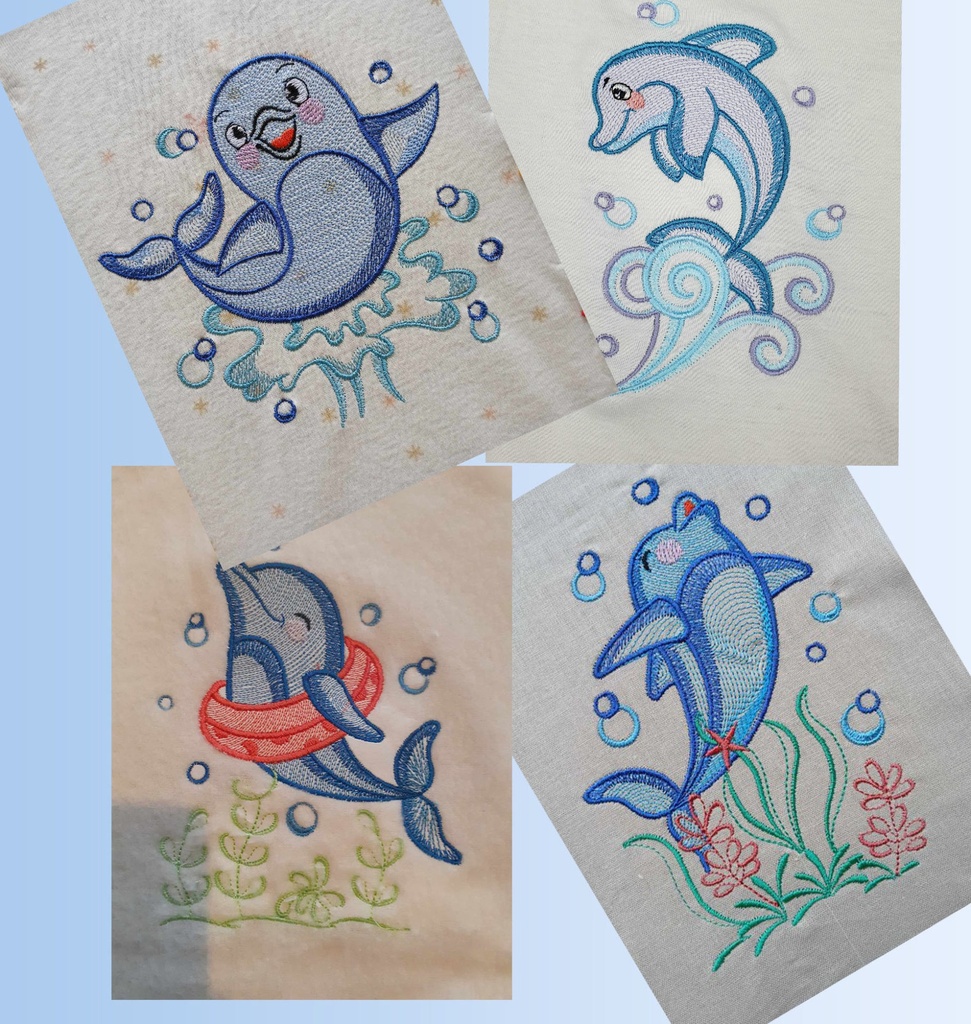 Blue le Dauphin (4 panneaux différents)