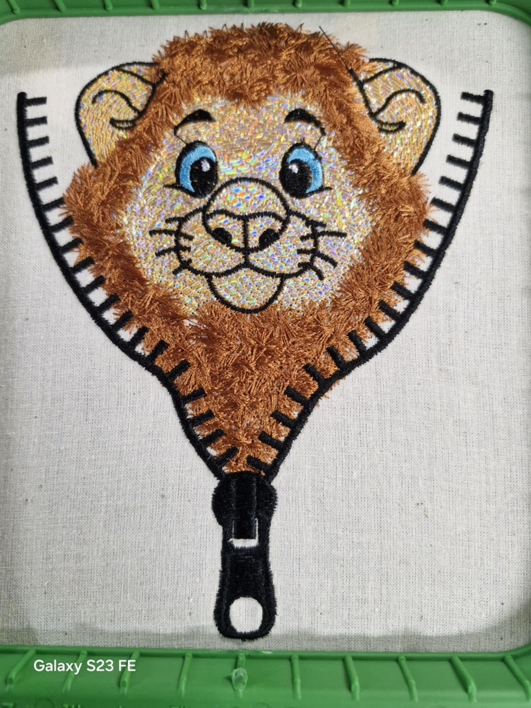 Lion zip en mylar