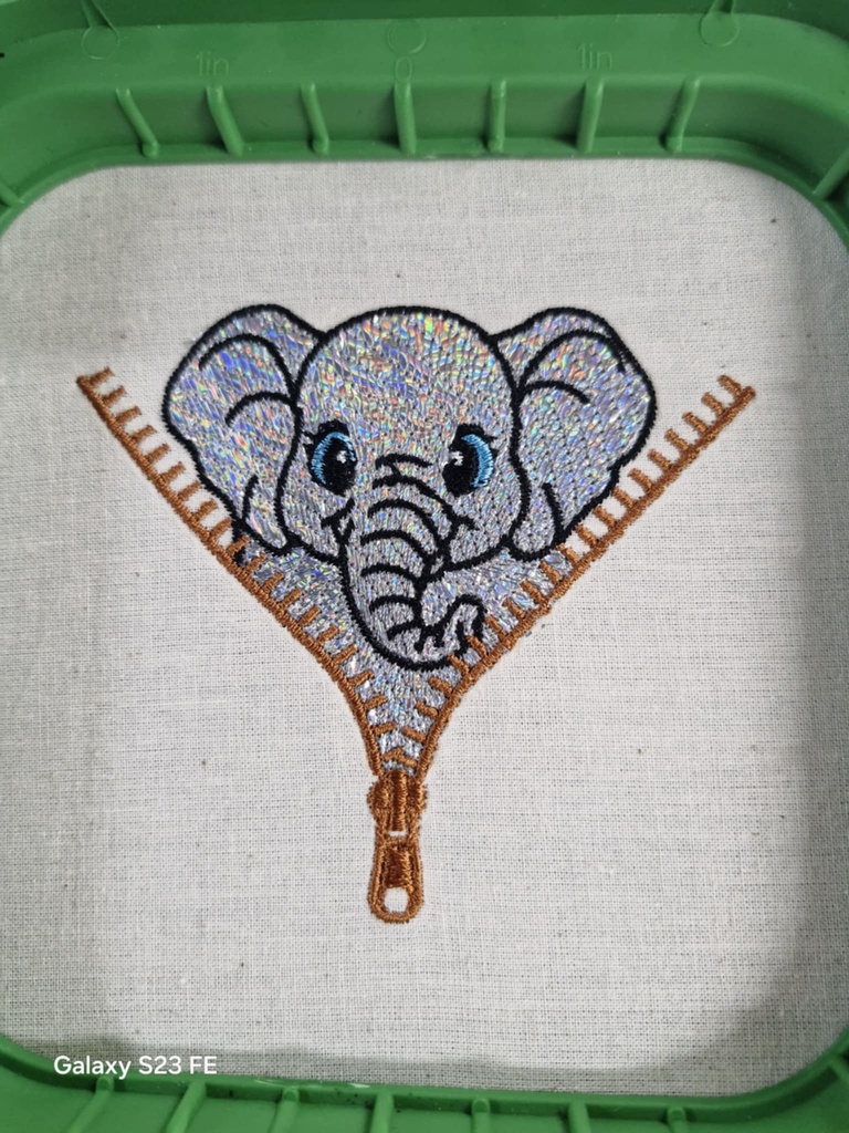Elephant zip en mylar
