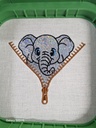 Elephant zip en mylar