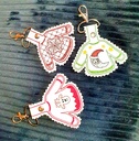 3 Porte clefs Pull de Noël
