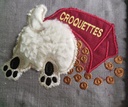 Chien croquette (appliqué)