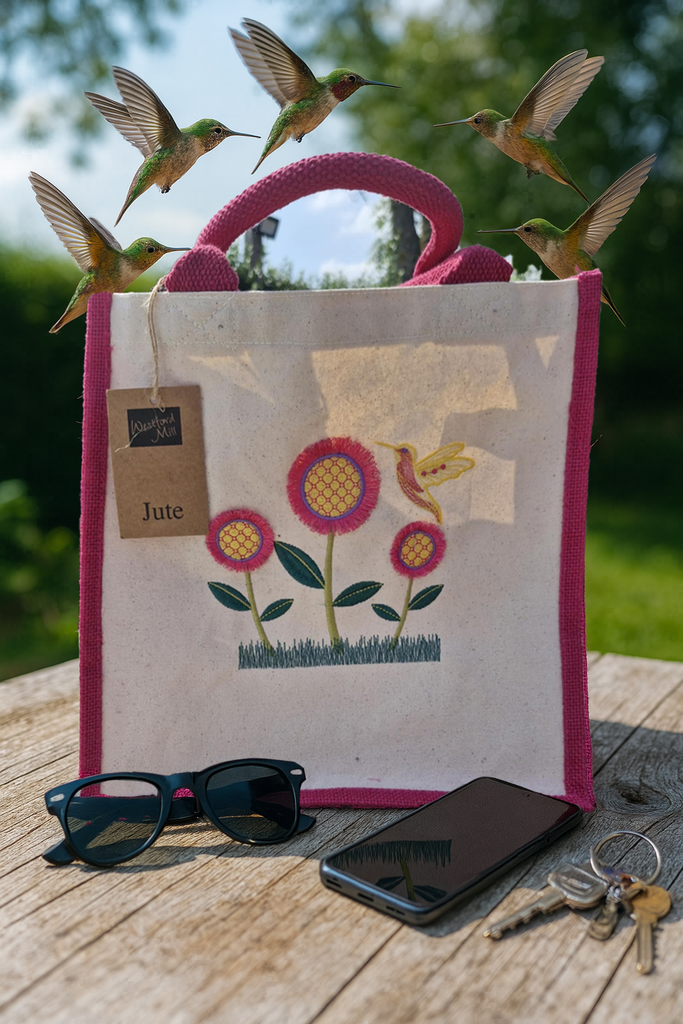 Fleurs frange et colibri