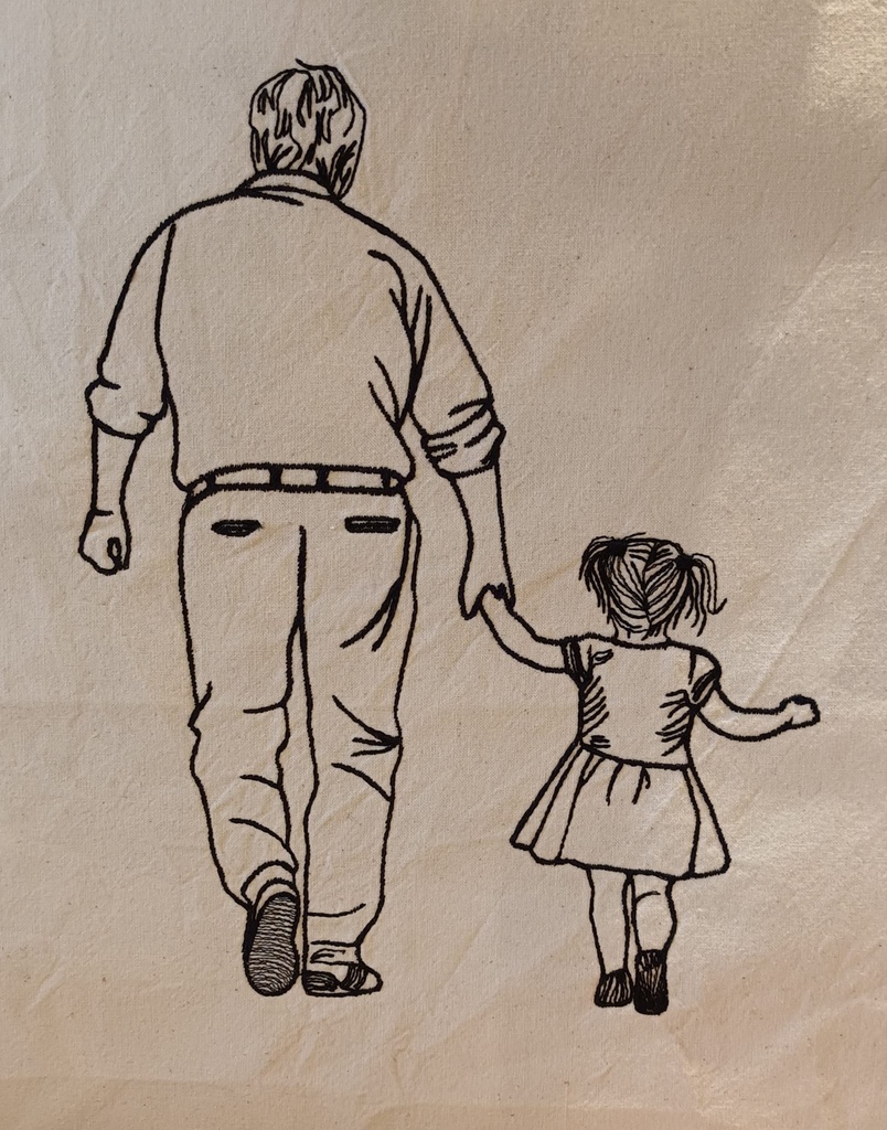Papy et sa petite fille