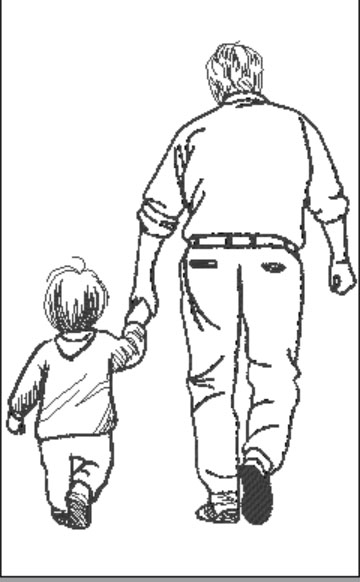Papy et son petit fils