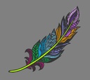 Plume multicolore