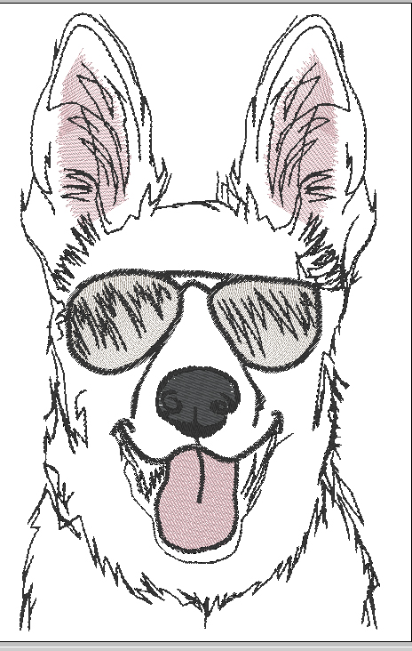 Berger allemand à lunettes