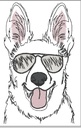 Berger allemand à lunettes