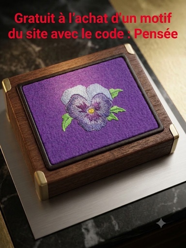 Pensée (Ce fichier est offert à l’achat d’un fichier de broderie)