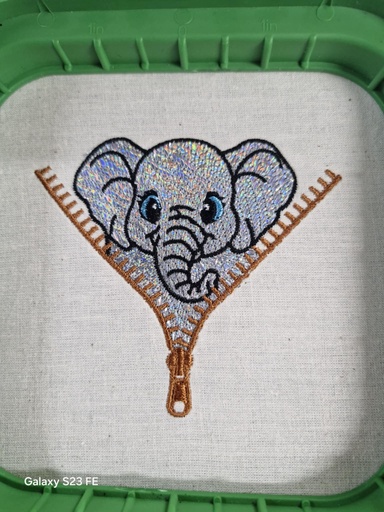 Elephant zip en mylar