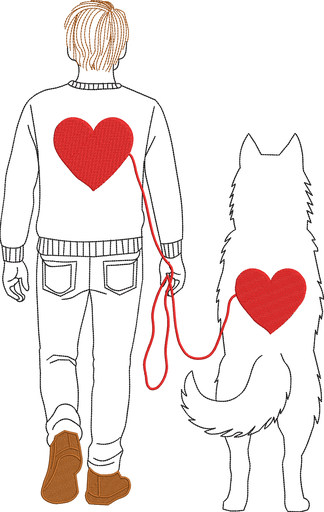 Husky coeur (garçon)