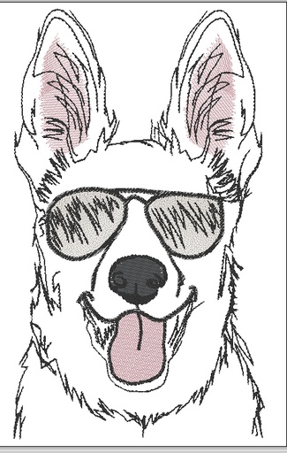 Berger allemand à lunettes
