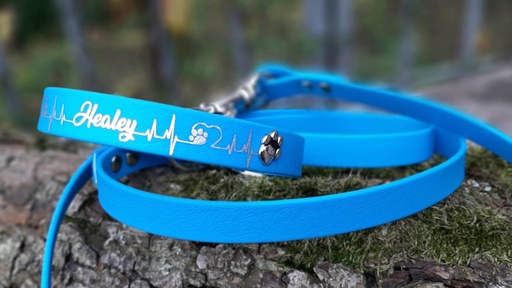 [ColPVCpers-1] Collier "Patte sur le coeur" en PCV en 3 largeurs possible