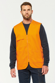 [VCFSoftshell-2-2] Gilet polycoton multipoches unisexe