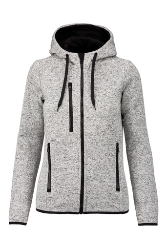 Veste à capuche chinée femme