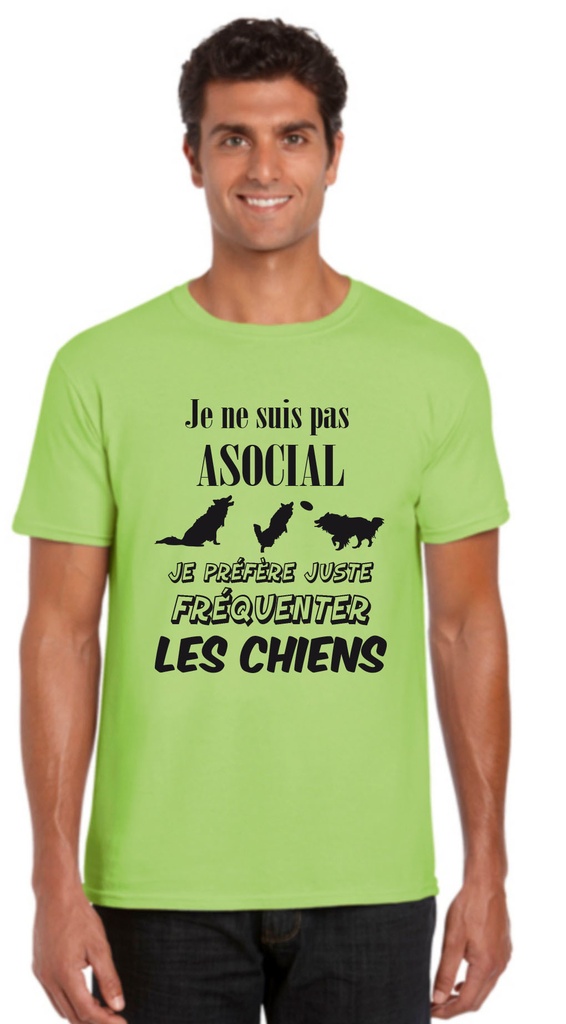 Je ne suis pas ASOCIAL (Race de chien au choix)