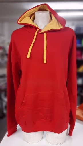 Sweat-shirt capuche contrastée (modèle mixte)
