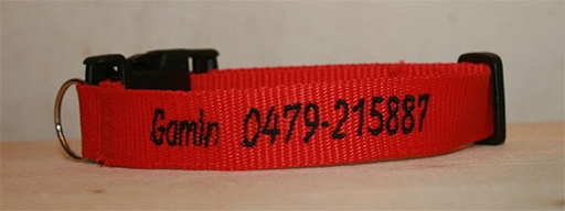 [720490584] Collier personnalisé avec nom et n° de téléphone réglable